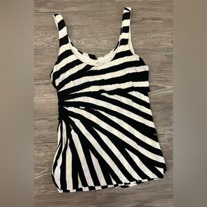 Philosophy Black & White Swirl Tank Top